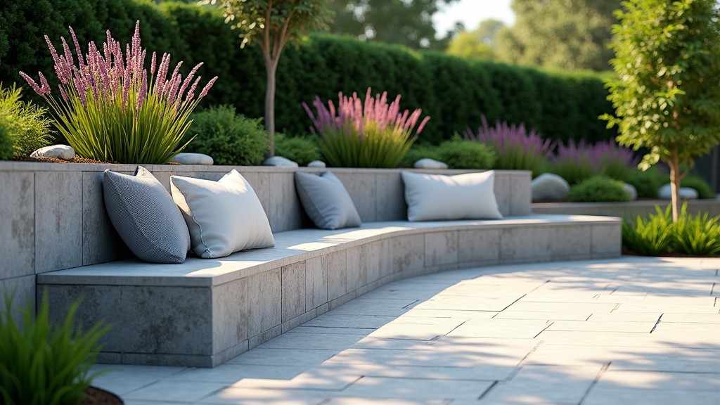 modern retaining wall seating