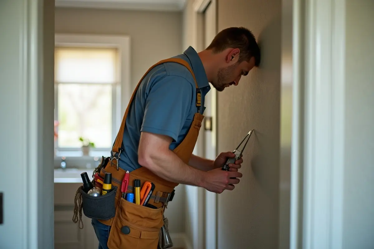 a professional handyman working