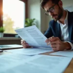 person reading project contract