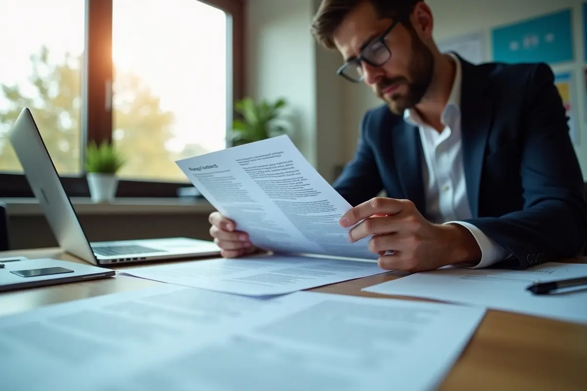 person reading project contract