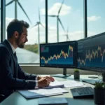 investor analyzing renewable energy stocks affected by policy and project wins