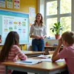 teacher using effective strategies to support student learning and development