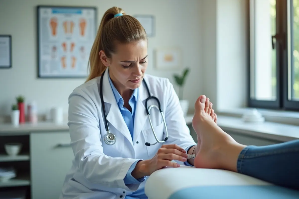 podiatrist treating common foot problems to improve patient comfort