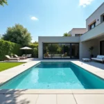 modern backyard swimming pool increasing home market value
