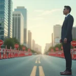 professional facing common roadblocks preventing career growth and advancement