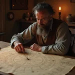 astrologer analyzing birth chart to understand romantic compatibility insights