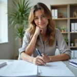 person organizing estate planning documents for stress free future preparation