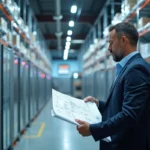 business owner reviewing modern cold storage solutions for operations