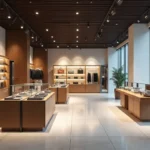 retailer using effective display materials for strong visual merchandising impact