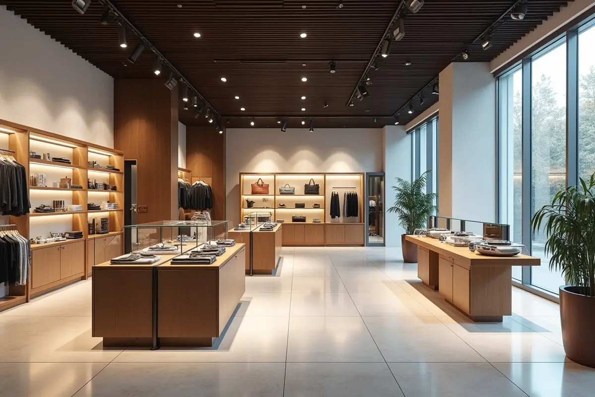 retailer using effective display materials for strong visual merchandising impact
