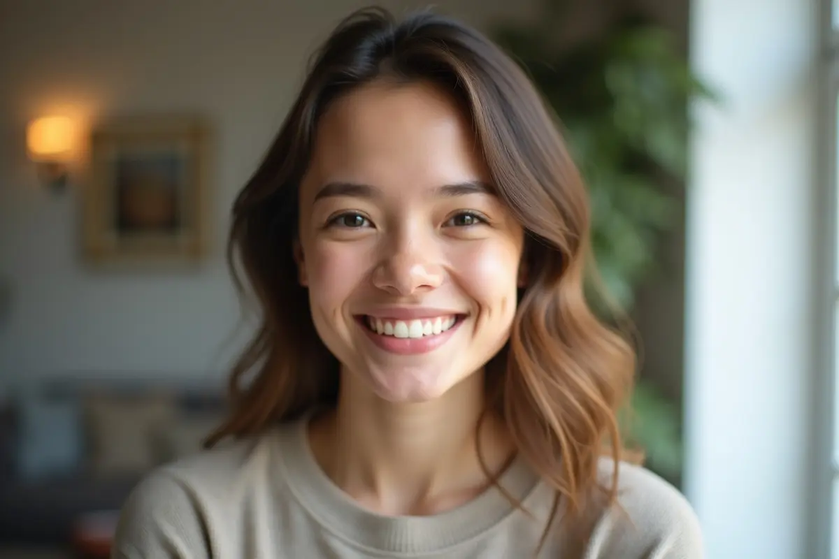 person improving smile confidence for better photos and self expression