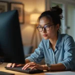 person protecting personal information through smart online data privacy practices
