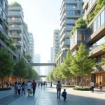 modern urban community embracing innovative trends for future city living