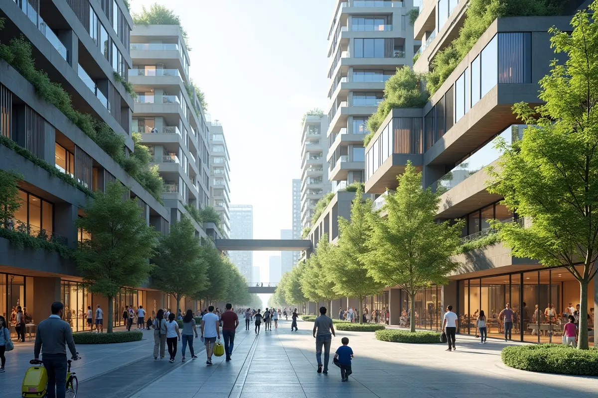 modern urban community embracing innovative trends for future city living